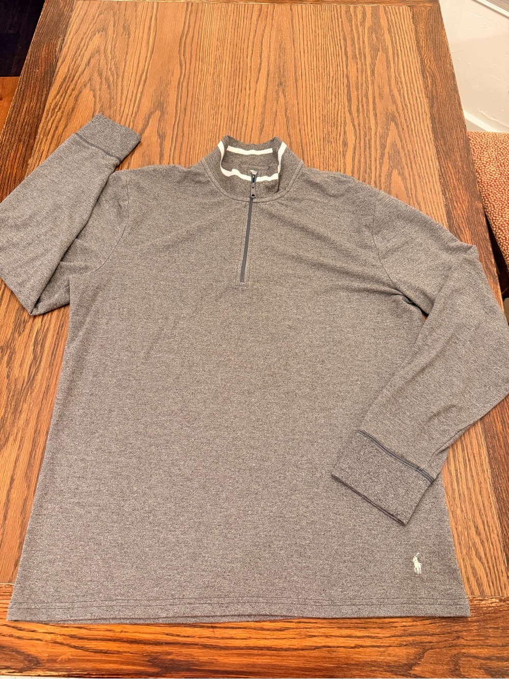 Ralph Lauren Men’s Heather Gray Quarter-Zip Pullover